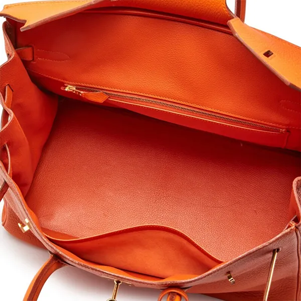 Túi Xách Nữ Hermès Orange Birkin In Taurillon Clemence Leather With Gold Hardware Màu Cam