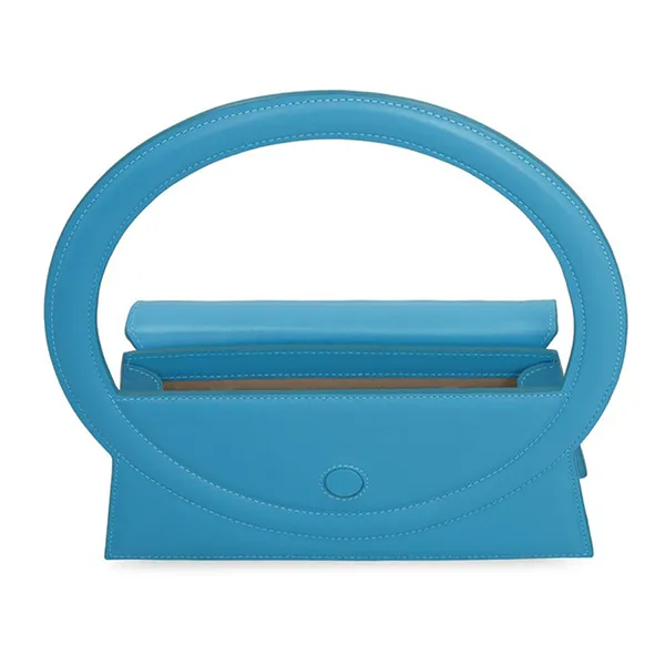 Túi Xách Nữ Jacquemus Le Sac Rond Leather Bag Màu Xanh Dương