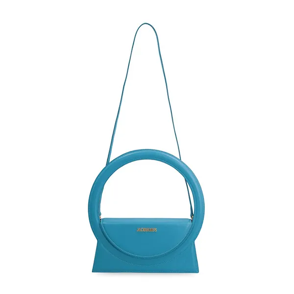 Túi Xách Nữ Jacquemus Le Sac Rond Leather Bag Màu Xanh Dương