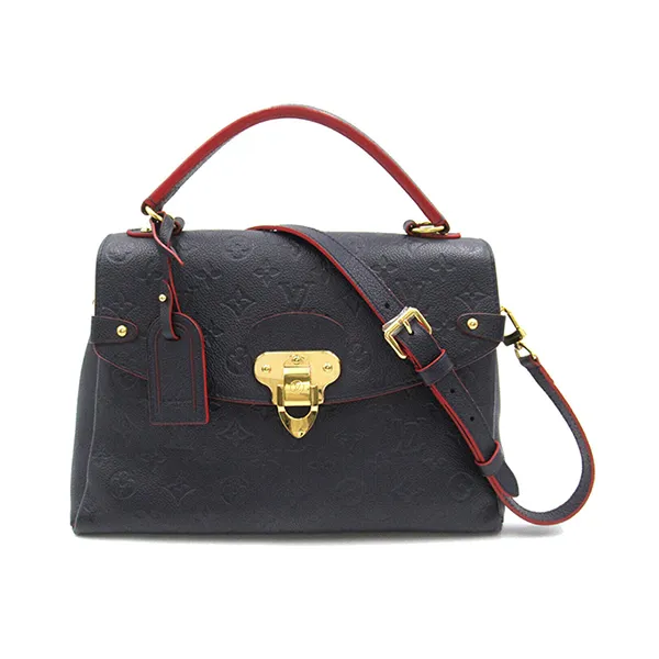 Túi Xách Nữ Louis Vuitton LV Georges 2way Shoulder Crossbody Bag M53945 Monogram Empreinte Màu Xanh Navy