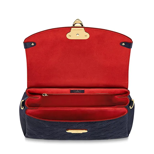 Túi Xách Nữ Louis Vuitton LV Georges 2way Shoulder Crossbody Bag M53945 Monogram Empreinte Màu Xanh Navy