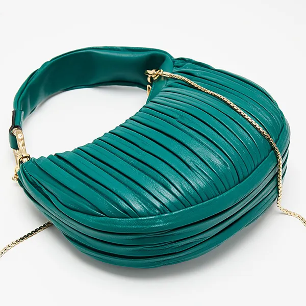 Túi Xách Tay Nữ Biagini Baloon Mini Petrol Green Màu Xanh Dương