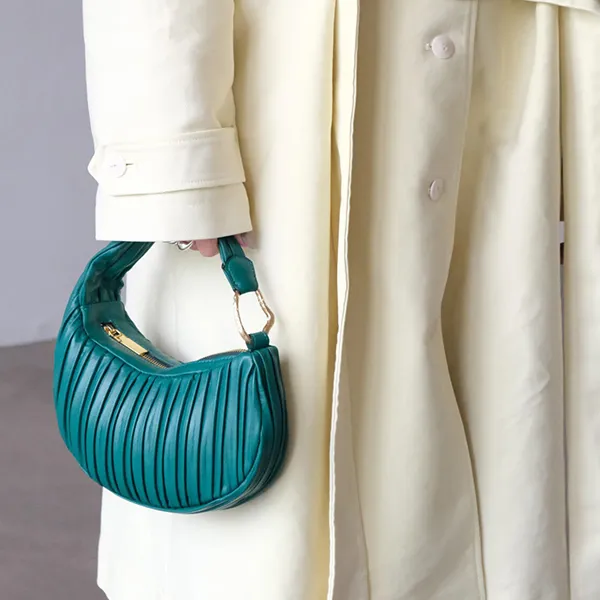Túi Xách Tay Nữ Biagini Baloon Mini Petrol Green Màu Xanh Dương