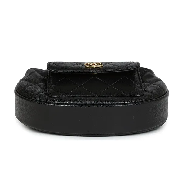 Túi Xách Tay Nữ Chanel Hobo Pouch Bag Black Caviar Gold Hardware Màu Đen