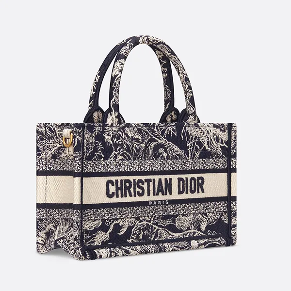Túi Xách Tay Nữ Dior Mini Dior Book Tote With Strap Màu Xanh - Túi xách - Vua Hàng Hiệu