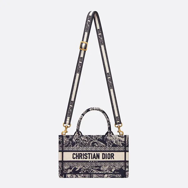 Túi Xách Tay Nữ Dior Mini Dior Book Tote With Strap Màu Xanh - Túi xách - Vua Hàng Hiệu