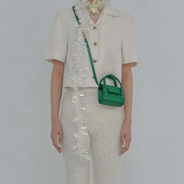 Túi Xách Tay Nữ Find Kapoor Marty Bag 12 Crinkled Màu Xanh Green - Túi xách - Vua Hàng Hiệu