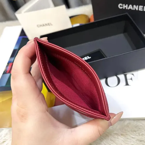 Ví Nữ Chanel Classic Card Holder Business Màu Đỏ
