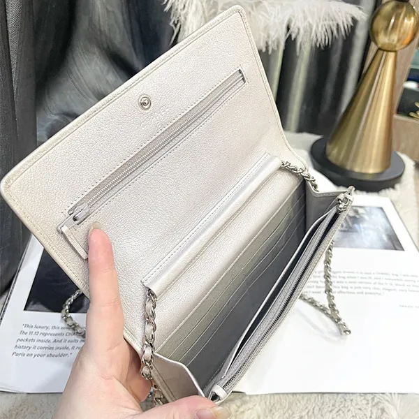 Ví Nữ Chanel WOC Metalic Siliver Màu Bạc - Túi xách - Vua Hàng Hiệu