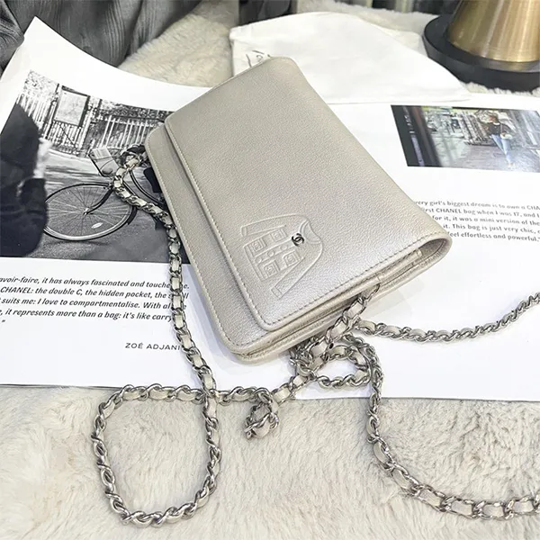 Ví Nữ Chanel WOC Metalic Siliver Màu Bạc - Túi xách - Vua Hàng Hiệu