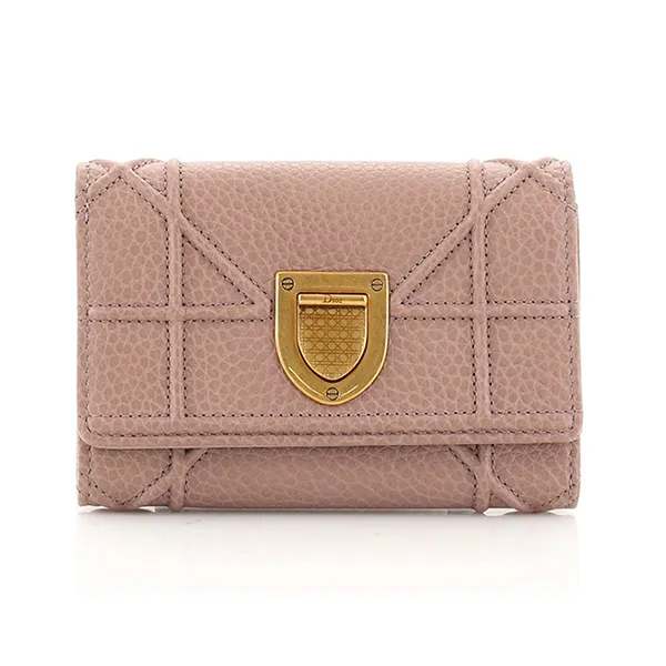 Ví Nữ Christian Dior Diorama Elancee Wallet Leather Pink Màu Hồng
