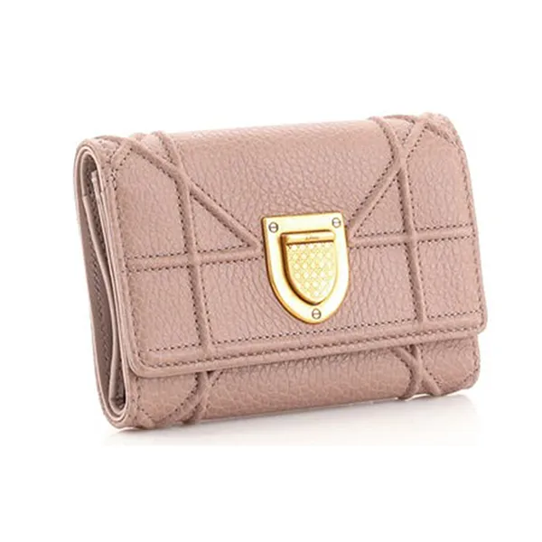 Ví Nữ Christian Dior Diorama Elancee Wallet Leather Pink Màu Hồng