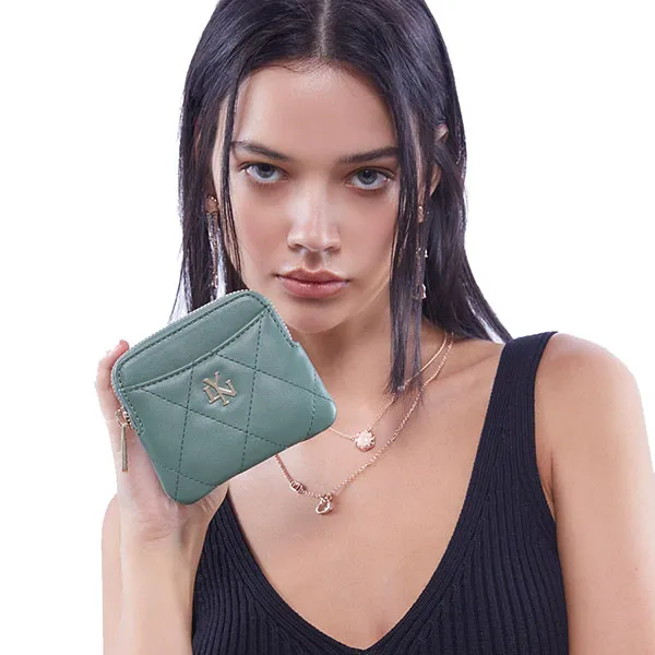 Ví Nữ Lyn Sherlyn Zipped Coin Purse Wallets LL24CWS049 Màu Xanh Green