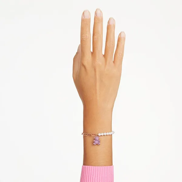 Vòng Đeo Tay Nữ Swarovski Teddy Bracelet Bear, Pink, Rose Gold-Tone Plated 5669169 Màu Hồng