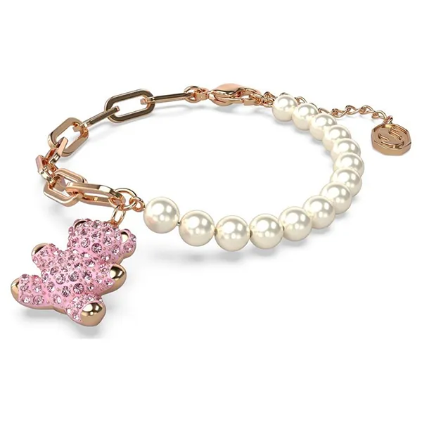 Vòng Đeo Tay Nữ Swarovski Teddy Bracelet Bear, Pink, Rose Gold-Tone Plated 5669169 Màu Hồng