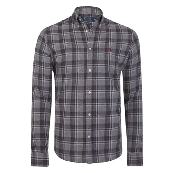 Áo Sơ Mi Dài Tay Nam Ralph Lauren Kẻ Caro RA8605064 Màu Xám Size M - Thời trang - Vua Hàng Hiệu