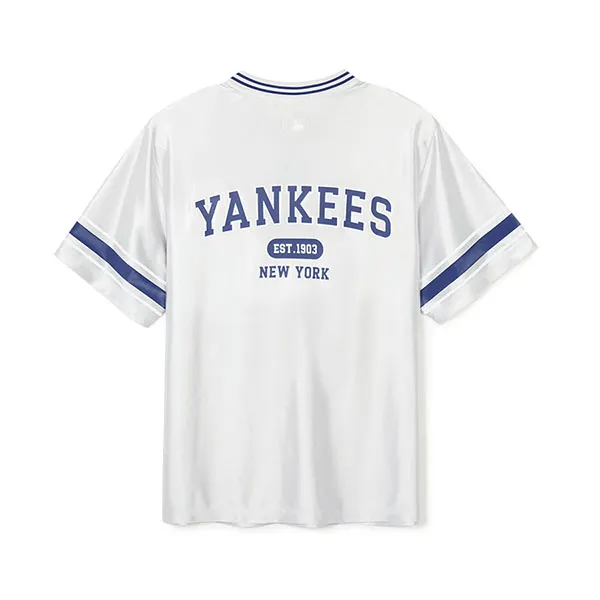 Áo Bóng Đá MLB Tshirt Varsity Number Varsity Number New York Yankees 3ATSV1143-50SIS Màu Xanh Trắng
