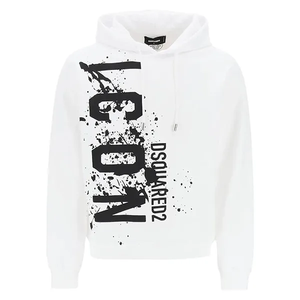 Áo Hoodie Nam Dsquared2 White With ICON SPLASH Logo Printed S79GU0115 S25516 100W Màu Trắng Size S - Thời trang - Vua Hàng Hiệu