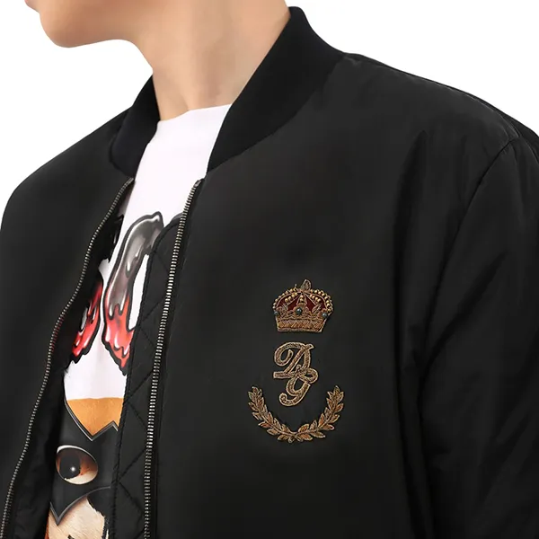 Áo Khoác Nam Dolce & Gabbana D&G Black With Logo Embroidered G9BAJZ G90A2 N0000 Màu Đen - Thời trang - Vua Hàng Hiệu