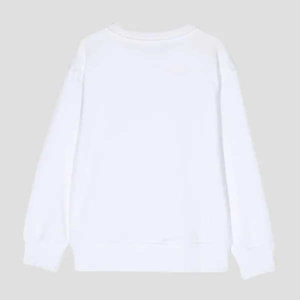 Áo Nỉ Sweater Nữ Moschino White With Teddy Logo Printed HNF07HLCA5810101 Màu Trắng