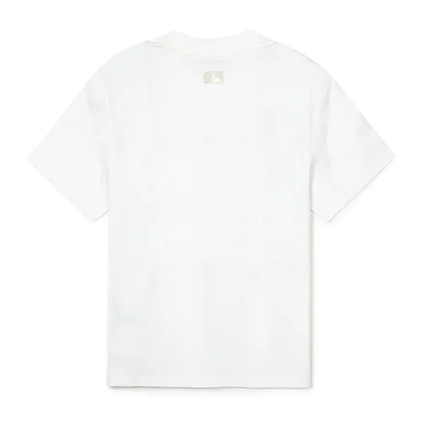 Áo Phông MLB Logo New York Yankees 3ATSB0243-50IVS Tshirt Màu Trắng Size L