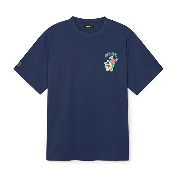 Áo Phông MLB Overfit Varsity Mega Bear Boston Red Sox Tshirt 3ATSE0243-43NYS Màu Xanh Navy Size L - Thời trang - Vua Hàng Hiệu