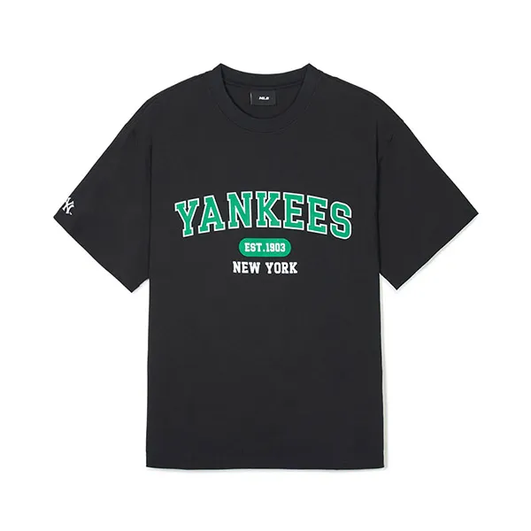 Áo Phông MLB Overfit Varsity New York Yankees 3ATSV0243-50BKS Tshirt Màu Đen