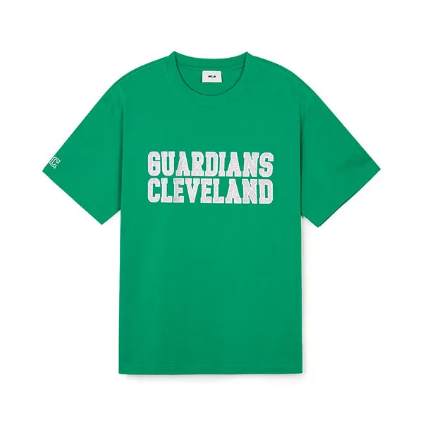 Áo Phông MLB Tshrit Overfit Varsity Cleveland Guardians 3ATSV0643-45GNN Màu Xanh Green - Thời trang - Vua Hàng Hiệu