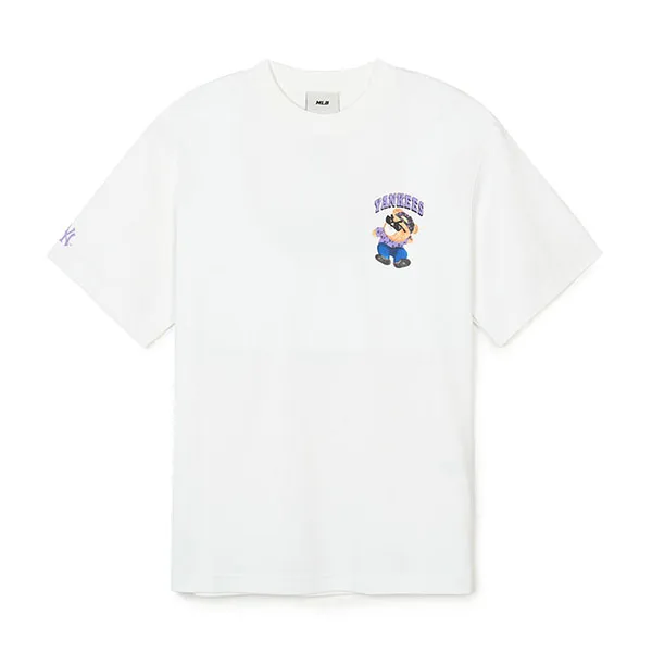 Áo Phông MLB Varsity Mega Bear Overfit New York Yankees Tshirt 3ATSE0243-50IVS Màu Trắng - Thời trang - Vua Hàng Hiệu
