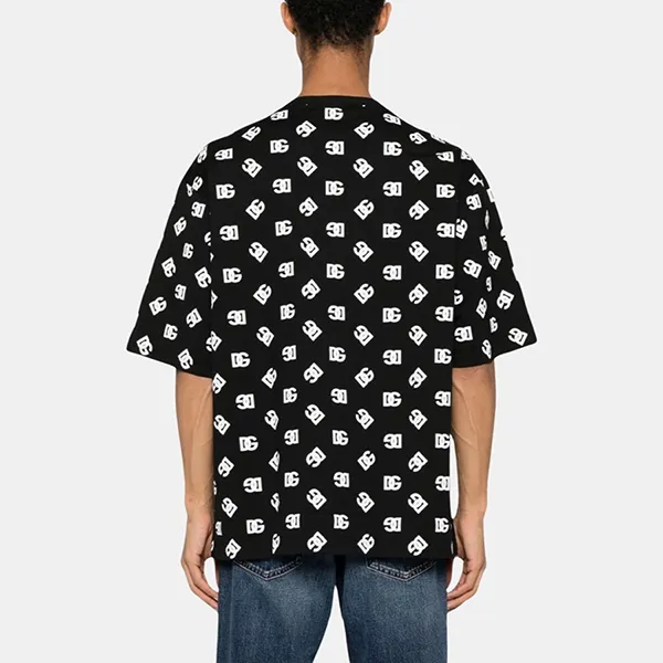 Áo Phông Nam Dolce & Gabbana D&G Logo Tshirt G8PB8TG7L5EN0000 Màu Đen Họa Tiết Size XS