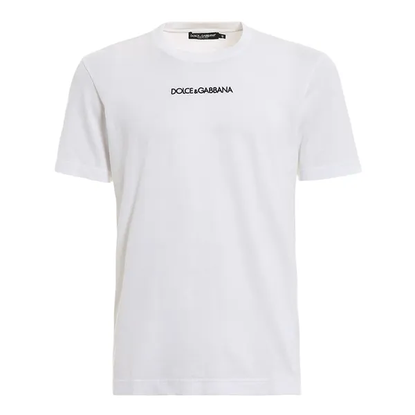 Áo Phông Nam Dolce & Gabbana D&G White With Logo Printed Tshirt G8JM4Z FU7EQ W0800 Màu Trắng Size 46