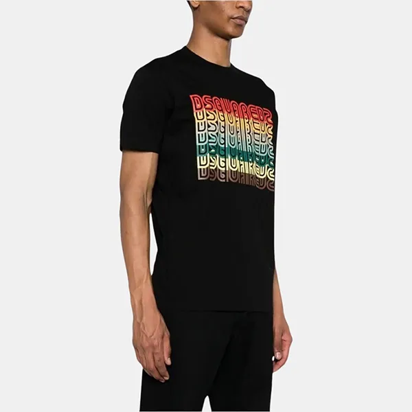 Áo Phông Nam Dsquared2 Logo Print T-Shirt S71GD1314S23009900 Màu Đen Size M - Thời trang - Vua Hàng Hiệu