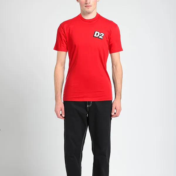 Áo Phông Nam Dsquared2 Red With Logo Printed Tshirt S74GD1032 S23009 222 Màu Đỏ Màu Đỏ Size XS - Thời trang - Vua Hàng Hiệu