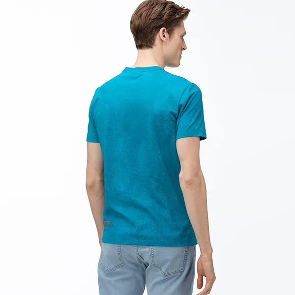 Áo Phông Nam Lacoste Men's Motion Ultra-Light Crew Neck T-Shirt TH5287.YZW Màu Xanh Size 4
