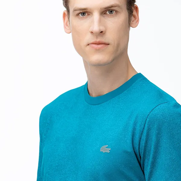 Áo Phông Nam Lacoste Men's Motion Ultra-Light Crew Neck T-Shirt TH5287.YZW Màu Xanh Size 4