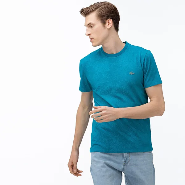 Áo Phông Nam Lacoste Men's Motion Ultra-Light Crew Neck T-Shirt TH5287.YZW Màu Xanh Size 4