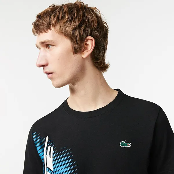 Áo Phông Nam Lacoste Sport Regular Fit Tshirt With Contrast Branding TH5189-031 Màu Đen Size 3 - Thời trang - Vua Hàng Hiệu
