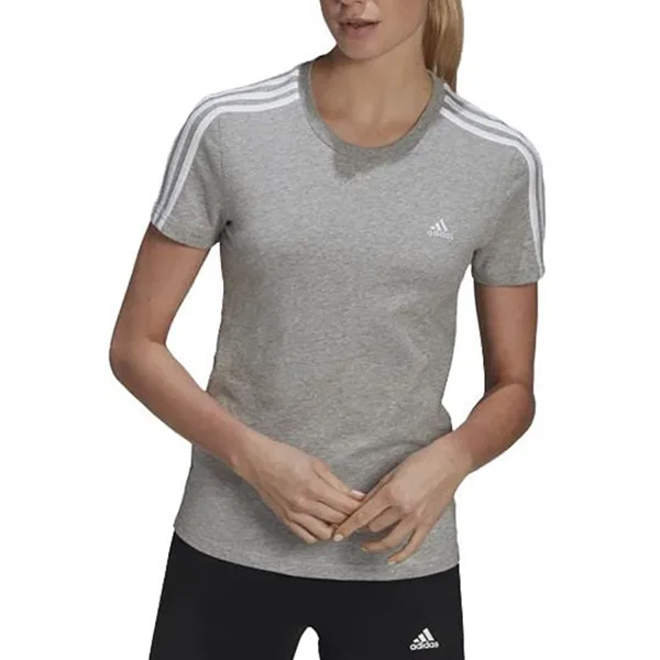 Áo Phông Nữ Adidas Essentials Slim Fit 3-Stripes Tshirt GL0785 Màu Xám Size XS - 2