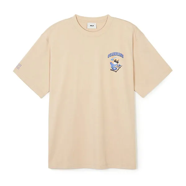 Áo Phông Overfit Varsity Mega Bear Cleveland Guardians Tshirt 3ATSE0243-45BGL Màu Be - Thời trang - Vua Hàng Hiệu