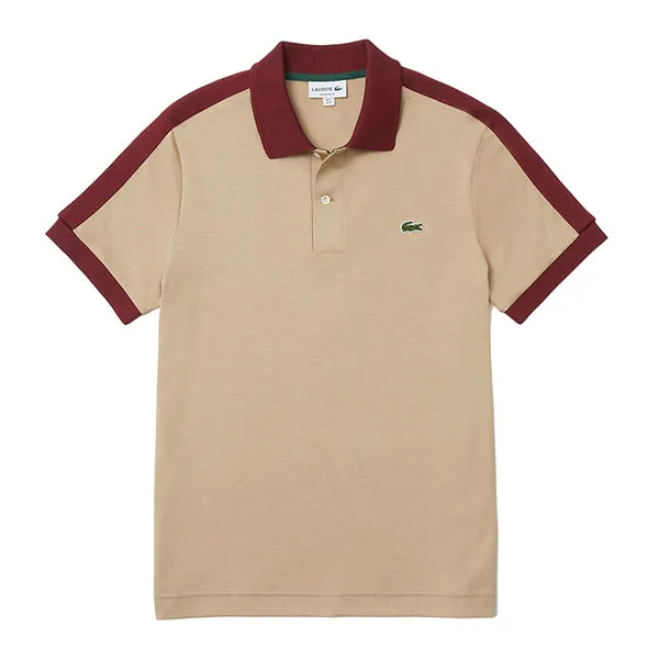 Áo Polo Nam Lacoste Men's Classic Fit Contrast Collar Polo Shirt PH9532 02S Màu Be Size 4