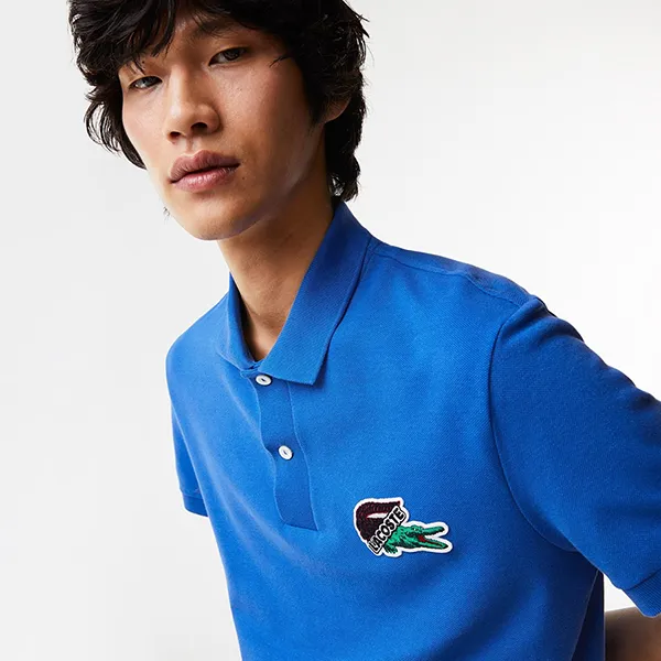 Áo Polo Nam Lacoste Men's Organic Cotton Piqué Polo PH1369-00 Màu Xanh Dương Size 2