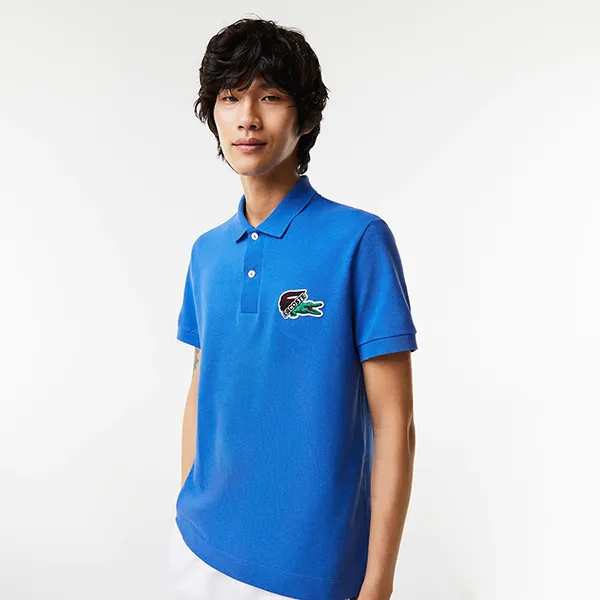Áo Polo Nam Lacoste Men's Organic Cotton Piqué Polo PH1369-00 Màu Xanh Dương Size 2