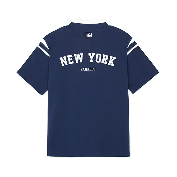 Áo Polo MLB Overfit Varsity New York Yankees 3APQV0143-50NYS Màu Xanh Navy Size L