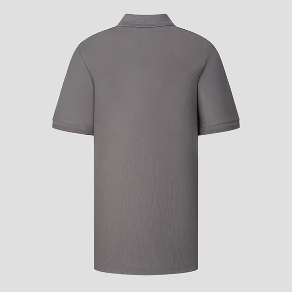 Áo Polo Nam Burberry Dark Grey With Logo Embroidered 80675841 Màu Xám Size L