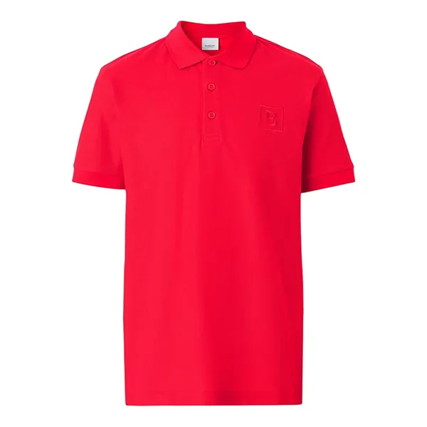 Áo Polo Nam Burberry Letter Graphic Cotton Piqué Màu Đỏ Size XS - Thời trang - Vua Hàng Hiệu