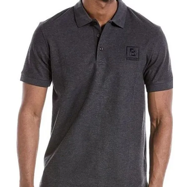 Áo Polo Nam Burberry Letter Graphic Cotton Piqué Màu Ghi Size XS