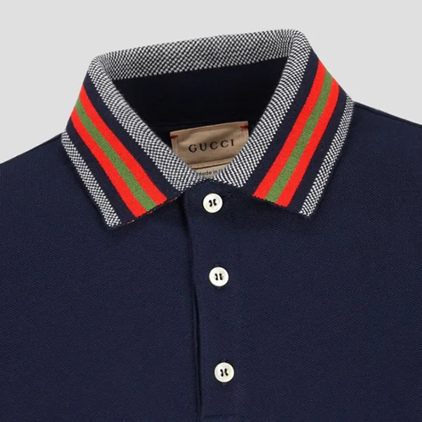 Áo Polo Nam Gucci 693596XJF304306 Màu Xanh Navy - Thời trang - Vua Hàng Hiệu
