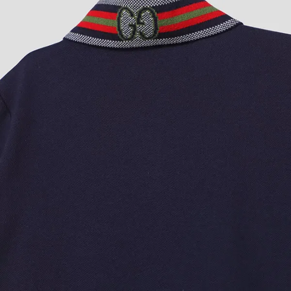 Áo Polo Nam Gucci 693596XJF304306 Màu Xanh Navy - Thời trang - Vua Hàng Hiệu