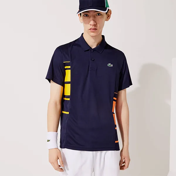 Áo Polo Nam Lacoste Colorblock Polo Shirt DH0866 XFQ Màu Xanh Đen Size 3
