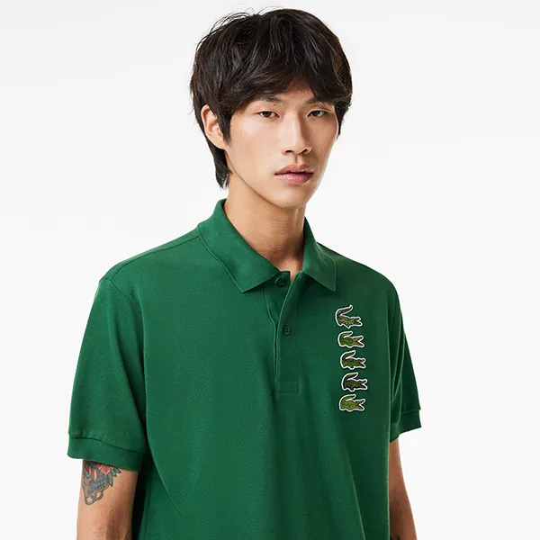Áo Polo Nam Lacoste Croc Badge Pique Polo Shirt PH3474-51 Màu Xanh Green Size 3 - Thời trang - Vua Hàng Hiệu